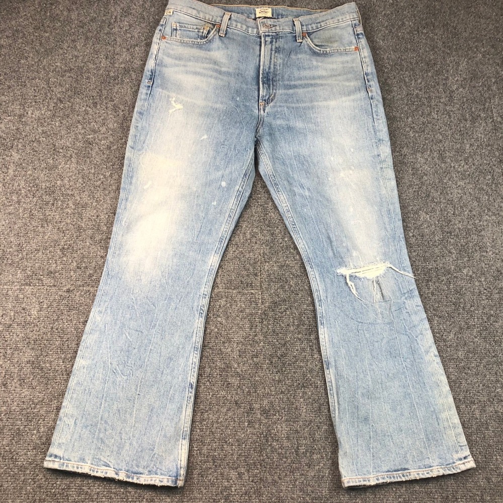 Citizens of Humanity Demy Cropped Flare Jeans Womens Size 30 Distressed